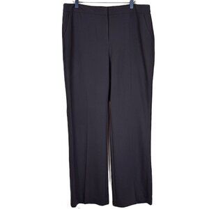 Chicos Straight Leg Trouser Dress Pants 2.5 Dark Brown Flat Front Zip Comfort